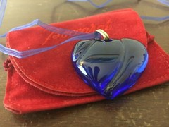 Necklace Heart Dark Blue Crystal by Baccarat