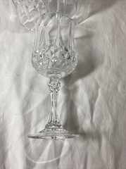 5 Vintage Unmarked Pedestal Crystal Wine ,Iced Tea , Drinking Glasses