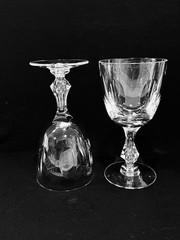 Vintage Tiffin-Franciscan Mirage Cut Crystal Water Goblets Set of 7