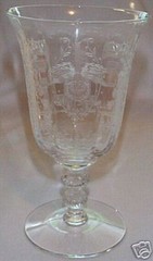 HEISEY ORCHID CRYSTAL 10-OUNCE LOW FOOTED WATER GOBLET!