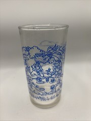 Set 3 Vintage Chief Lion Lucy Drinking Glass Red, Blue, Green, Monarch 12oz MCM