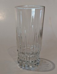 Cristal d’Arques, Barcelona Crystal Cut Glass, Hand Blown, 14 oz 6 3/8”T