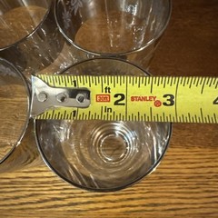 (4) Beautiful VTG Dorothy Thorpe Silver Rim Tumblers Glasses with Flowers Design