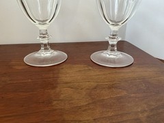 Two Lead Crystal Water Glasses 5 inches tall