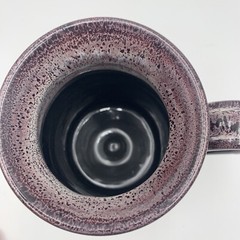 Deneen Pottery Puke & Snot 1997 Renaissance Faire Blue Drip Mug «Got a leak”