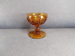 Imperial Crystal Provincial Amber Pattern Champagne Sherbet Glass 4 1/8″