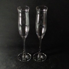 MIKASA HIGH SOCIETY OPTIC CHAMPAGNE FLUTES, Lead Crystal, 11 3/4″, 10 Oz, 2PCS
