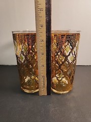 Culver Valencia Highball 22K Gold Green Set of 4 Vintage MCM Vintage