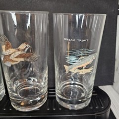 4 Vintage Federal Wildlife Glasses Tumblers Barware Mancave 12oz
