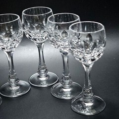 5 Nachtmann Crystal Cordial Glasses 4.5″ cut glass fine crystal