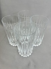 Set of 4 Mikasa Marquis Crystal Highball Tumbler Glasses Full Vertical Cut