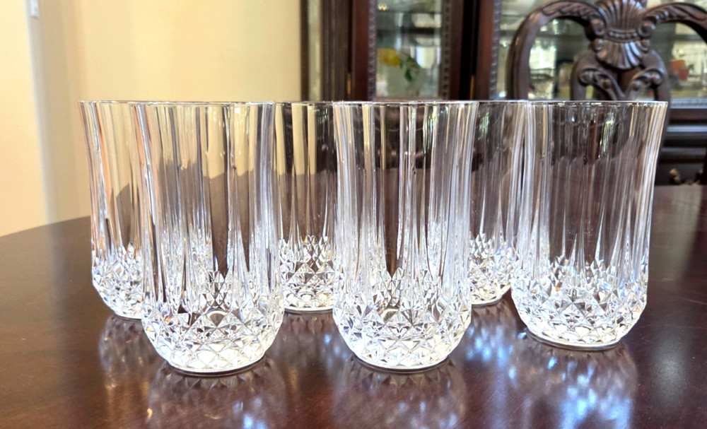 Cristal D’Arques Durand Longchamp Tumbler 10 oz Crystal Glass Set of 6