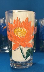 VTG Set of ✨12 ✨Boscul Peanut Butter Glasses MCM Floral Tumblers UNUSED MINT