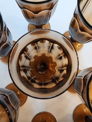Vintage Noritake Provincial Smokey Brown Iced Tea Wine Goblets 6 3/8in Set Of 8
