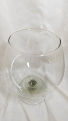 Large Bar Glass Goblet 8 1/2” Brandy Snifter * Hand Blown Clear * 0796