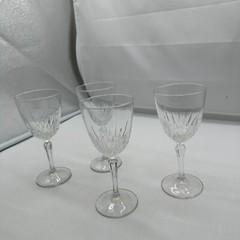 Cristal D’Arques Durand Diamant Water/Wine/ Iced Tea Goblets Set Of 4 MINT