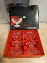 Cristal D’Arques Longchamp Sherbet dessert glasses Set of 4 France