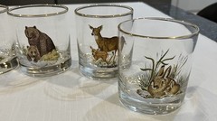 Vintage West Virginia Specialty Glass American Wildlife rocks glasses lot of 7