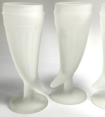 Powder Horn Frosted by Tierra-Indiana Glass Pilsner Glasses 8″ Tall-Discontinued