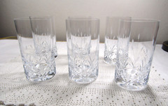 Set of 6 Mikasa Petit Points Highball Hi-Ball Tumbler Barware Cut Crystal – Mint