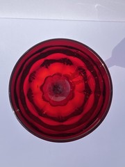 VTG Viking Arlington Ruby Red Goblet 7” Paneled Cathedral Arch Wine Water Glass