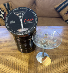 Lolita Martini Collection 7oz “Girl’s Best Friend” hand-painted Martini Glass
