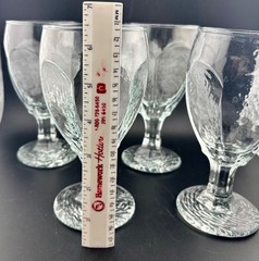 Vintage Libbey Chivalry Clear Glass 6 1/2 Inch Water Goblets set of 4