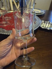 vintage stemmed wine or water goblet