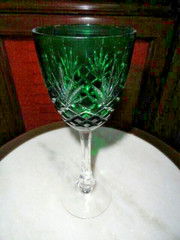 Faberge Odessa Emerald Green Crystal Colored Glass