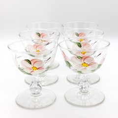 Franciscan Desert Rose Champagne Sherbet Glasses 4 1/4” Tall by Libbey Set of 2