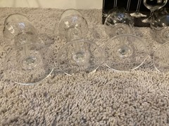 Rony Bohemia Crystal Cut Wine Glasses 9″ 90ml Set of 6 Czech Republic