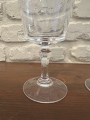 2 Stanley Coat of Arms Genuine Lead Crystal Etched Family Crest Wine Glass Gob