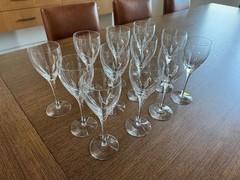Set of 12 Mikasa Crystal Stemmed Wine Glasses 7 7/8″ 6 oz