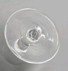 Antique British Hand Blown Flint Glass Wine Circa Late 1700s 4 3/8″