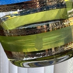 Vintage Culver Rondo Blue and Green Glasses – Set of 8