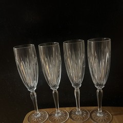 4 Vintage Baccarat Crystal Wine Glasses
