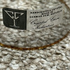 6 Crystal Glasses Made in German Democratic Republic Crystal Clear Industries