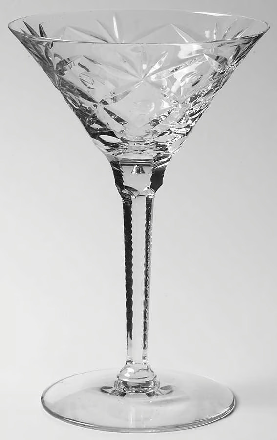 Vintage Seneca crystal «Stratford» 6.5″ champagne martini glass 1945-1976