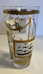 Georges Briard Rocks Highball 12 Oz Glass Nautical To Drink or Knot Pirate Ship