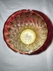 Mount Washington Amberina Diamond Quilt Tumbler/Juice Glass-Victorian-Mass.