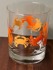 Nancy Hammond Editions Crab Glass Tumbler Shades of Orange Eastern Shore Beach