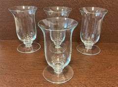 RALPH LAUREN ~ CHANDLER ~ FOUR ALL-PURPOSE CRYSTAL PEDESTAL TUMBLERS~ 11 OZ.