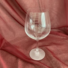 Musical Wine Glass Major Scale Notes Etching Matte Clear