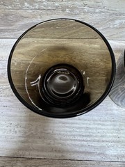 Iittala Kartio Smoke Brown Glass Tumblers Set 2 Kaj Franck Finland 3 1/8” Kartio