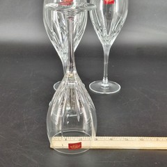 4 Enchante Cristal D’Arques Durand Crystal Stem Goblets Water Glasses 8 5/8″