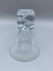 VTG Set 6 Melting Ice Cube Base Martini Glasses Barware Di Saronno Italy 4.75″H