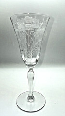 Tiffin-Franciscan FLANDERS Crystal Clear Stem (#15047) 8″ Water Goblet – 7 Avail