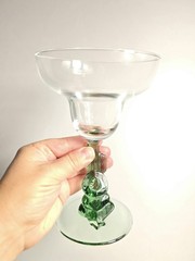 Cristal D’Arques Siesta Margarita Glasses Set 4 Cactus Stem Vintage Barware