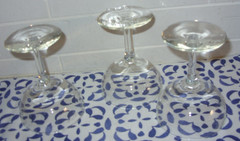 Set of 6 Clear Glass Champagne Tall Sherbet Glasses Dessert Dishes 4 5/8″ Tall