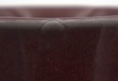 DK Clay NC Studio Pottery Goblet Chalice Tumblers Oxblood Glaze Pair 6.625″